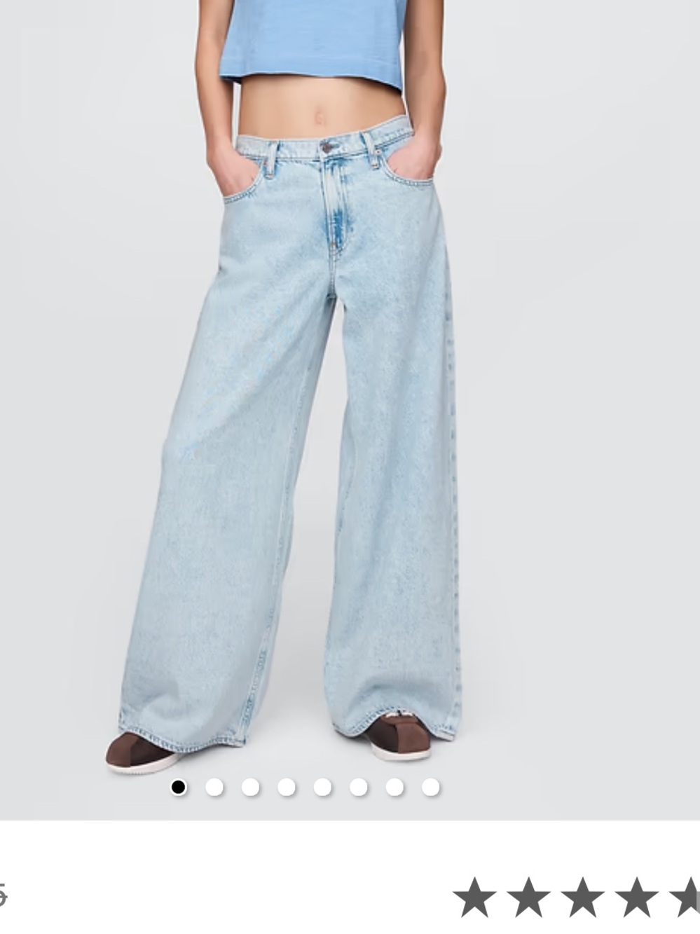 GAP Light Indigo High-Rise Wide Leg Jeans